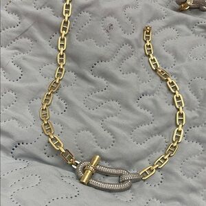 Source Unknown Gold and Silver Link Necklace